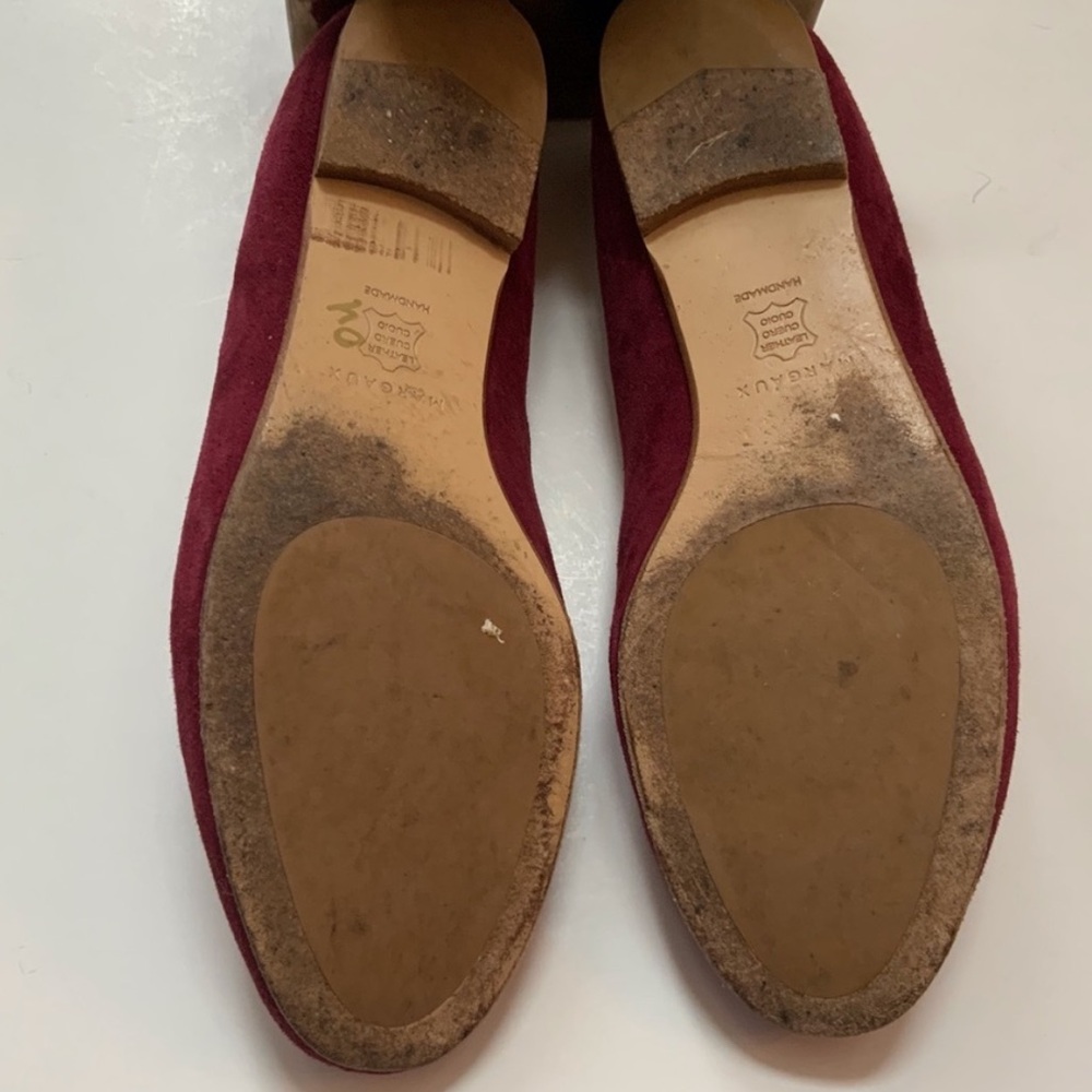 Margaux The Classic Ballet Flat in Burgundy Suede - Picture 10 of 12